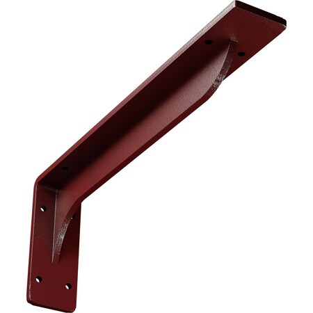 Ekena Millwork Embrey Steel Bracket, Hammered Bright Red 2"W x 14"D x 5 1/4"H BKTM02X14X05EBHRE